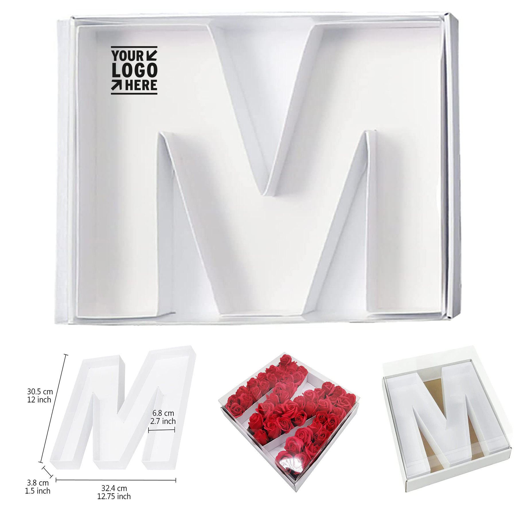 12" Cardboard Letter  Shaped Mache Sweets Candy Box