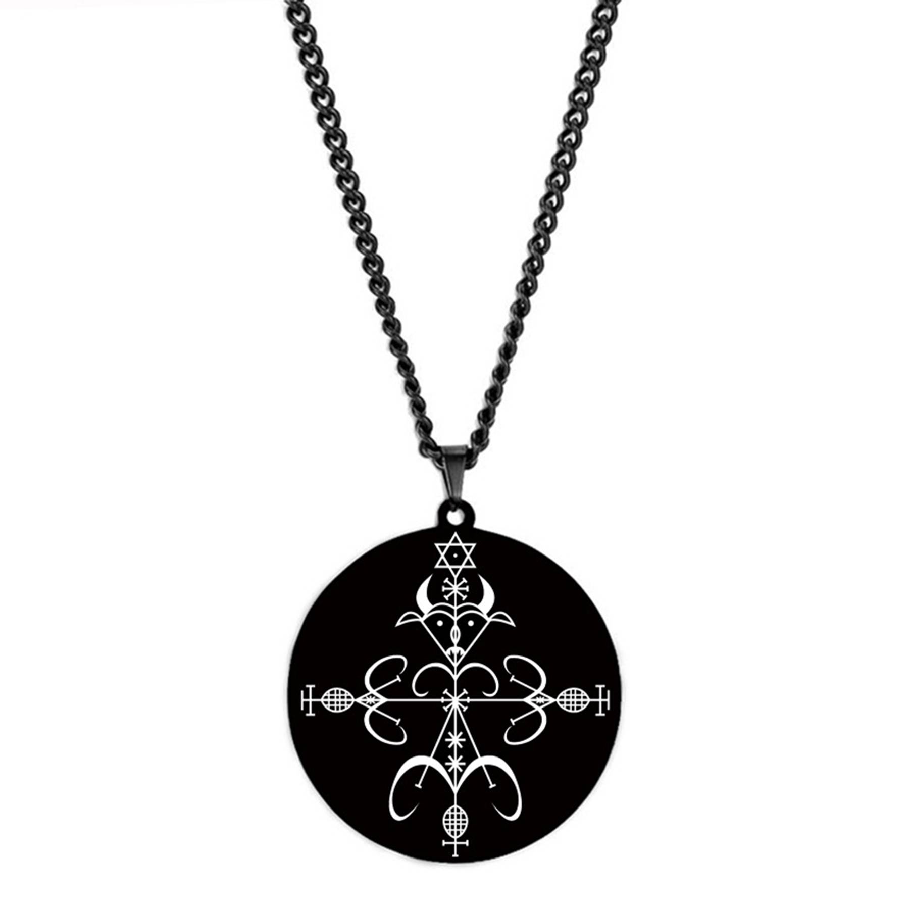 Stainless steel symbol amulet pendant necklace 8