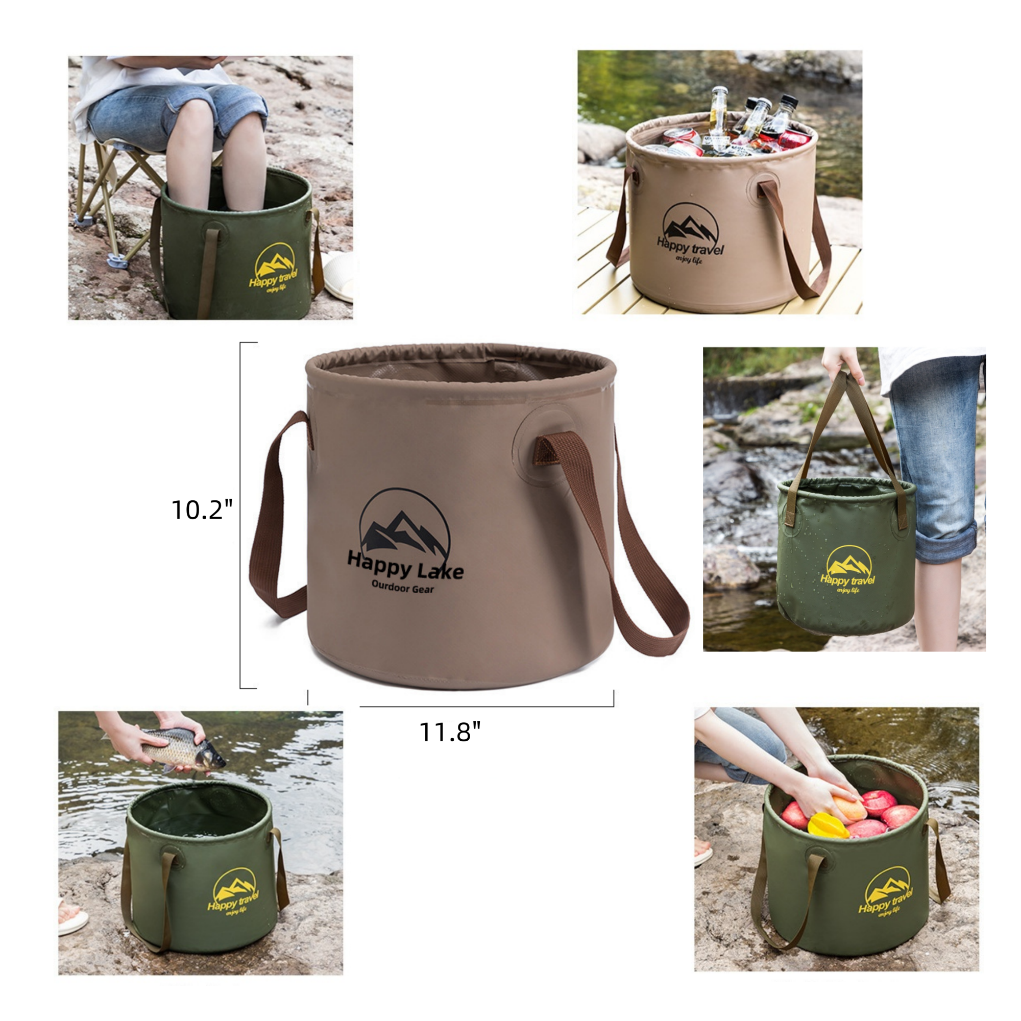20L Multifunctional Outdoor Foldable Portable Water Bucket 1