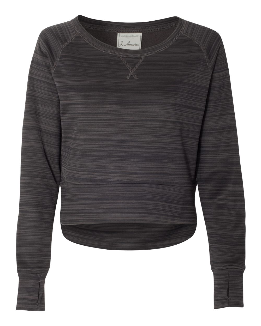 Women's Odyssey Striped Performance Fleece Hi-Low Crewneck Sweatshirt - 8663 8