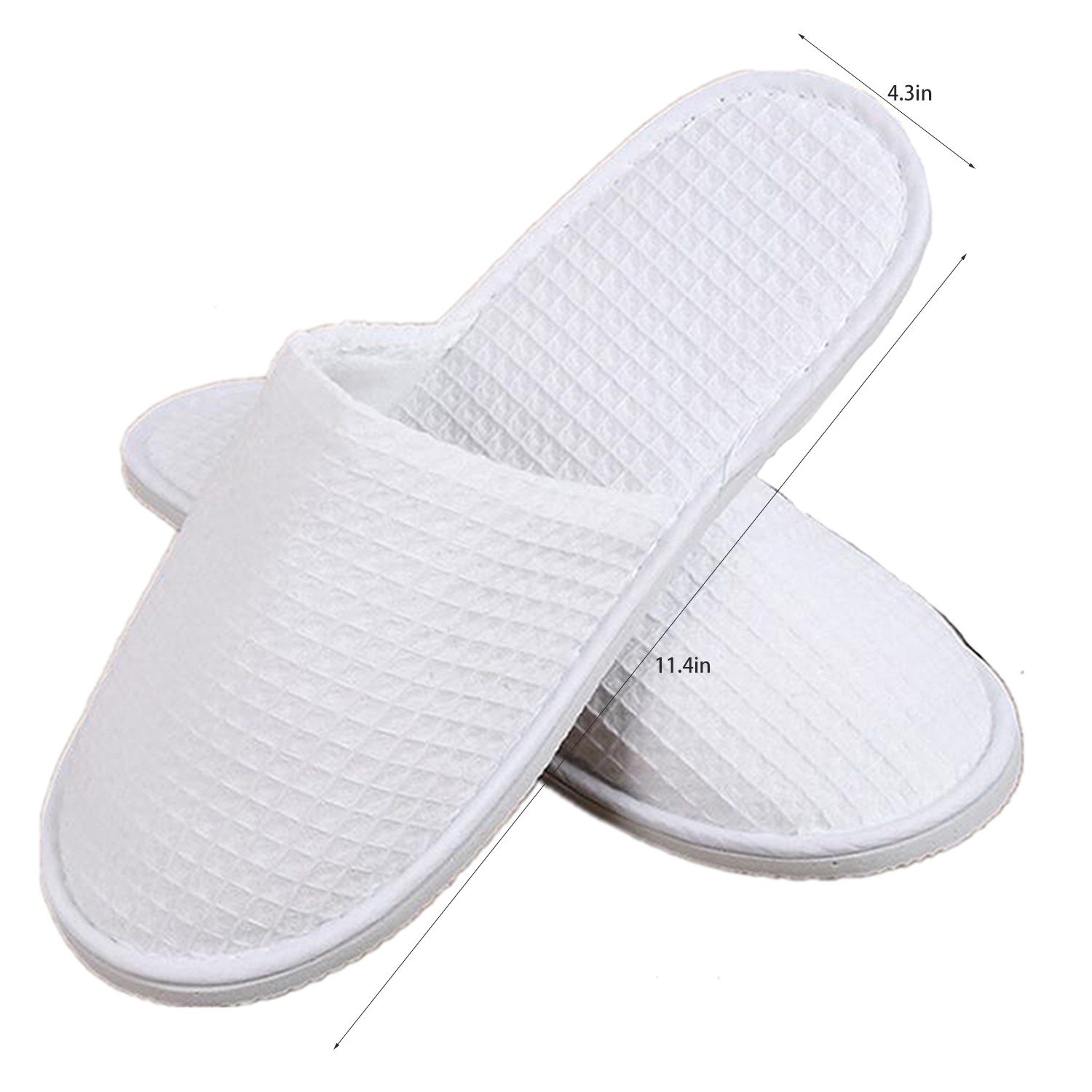 Disposable Closed Toe Waffle Slippers 5