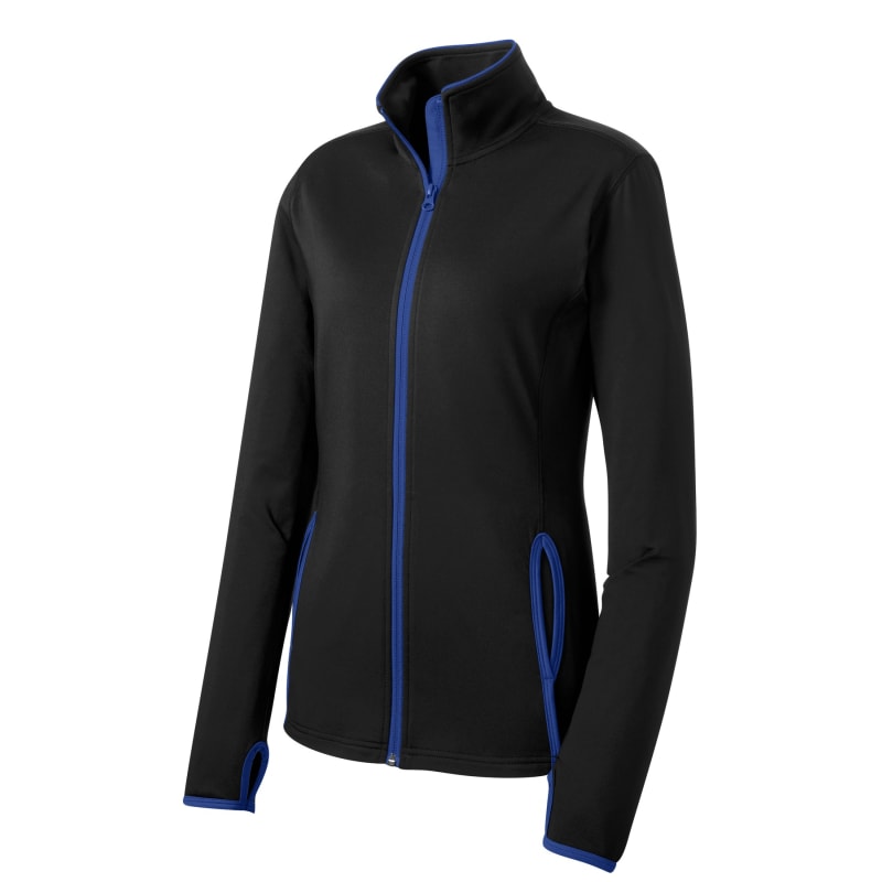Sport-Tek Women's Sport-Wick Stretch Contrast Full-Zip Jacket. 14