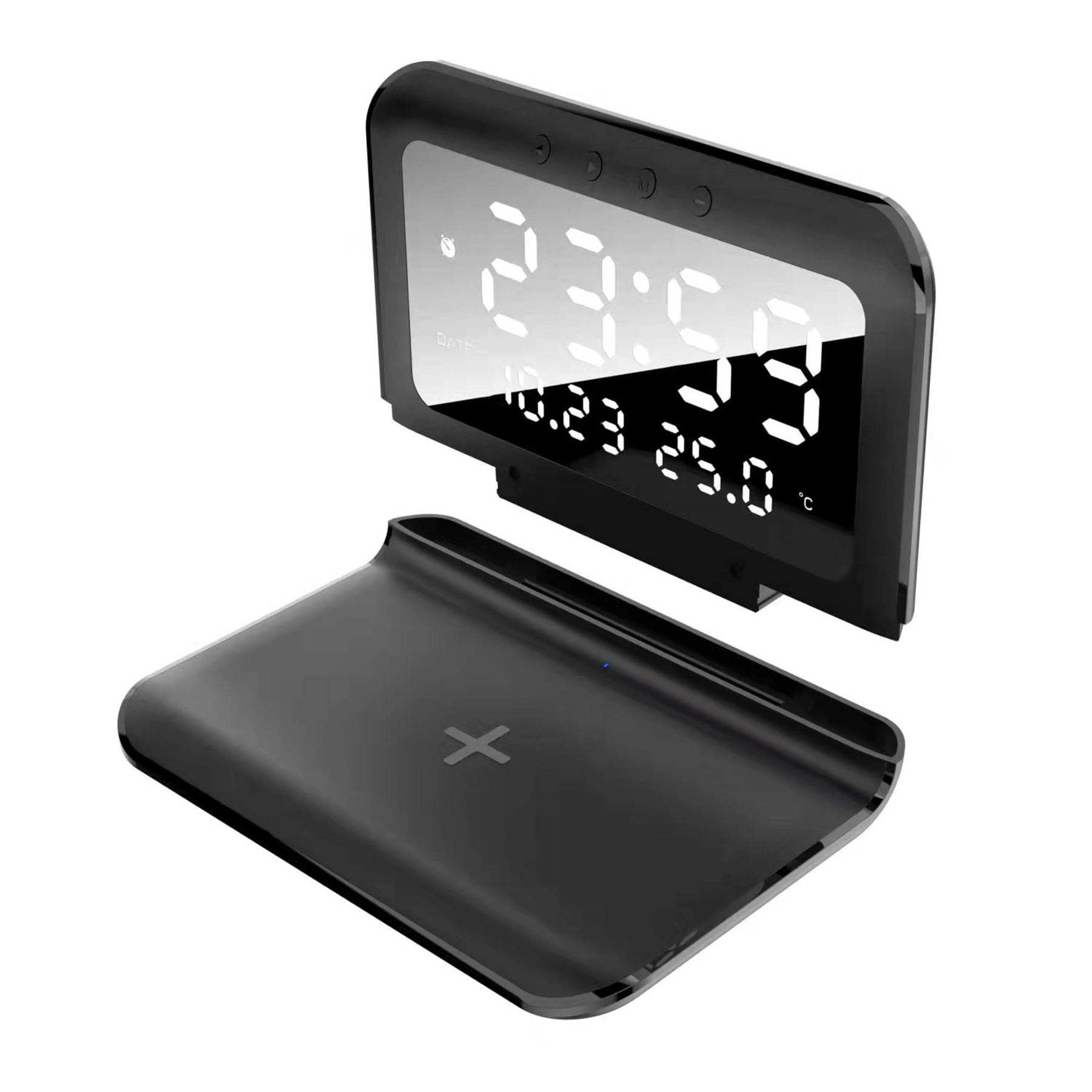 Digital Alarm Clock with Qi Wireless Charging 2