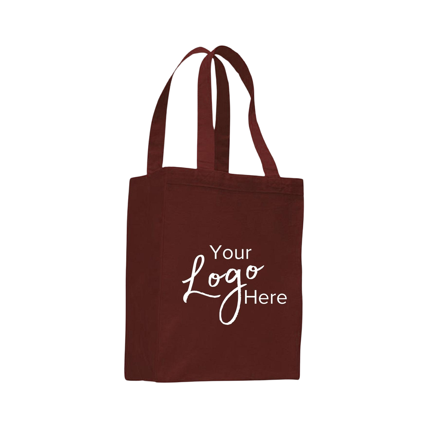 Canvas Shopping Tote Bag 10.5" W x 14" H with 5" Gusset, custom tote bag with logo imprint 17