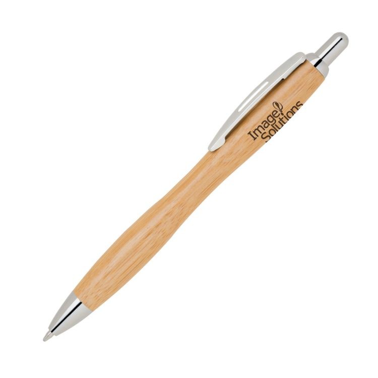 Bamboo-I Retractable Eco-Friendly Pens with Chrome Trims 3