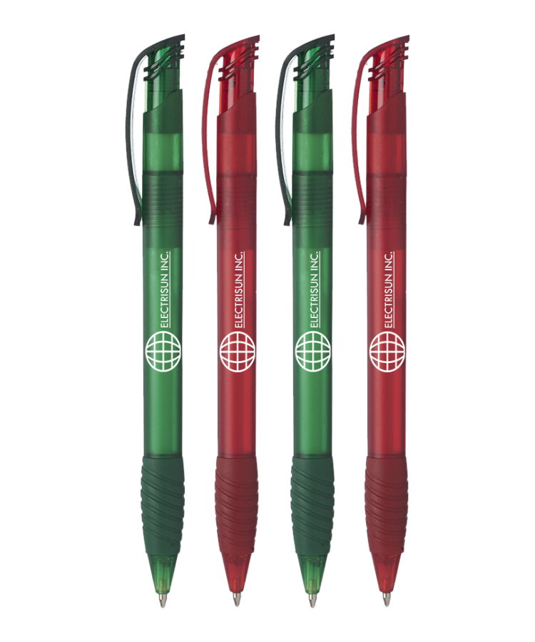 Union Printed - Translucent Ballpoint Grip Pens with 1-Color Logo 5