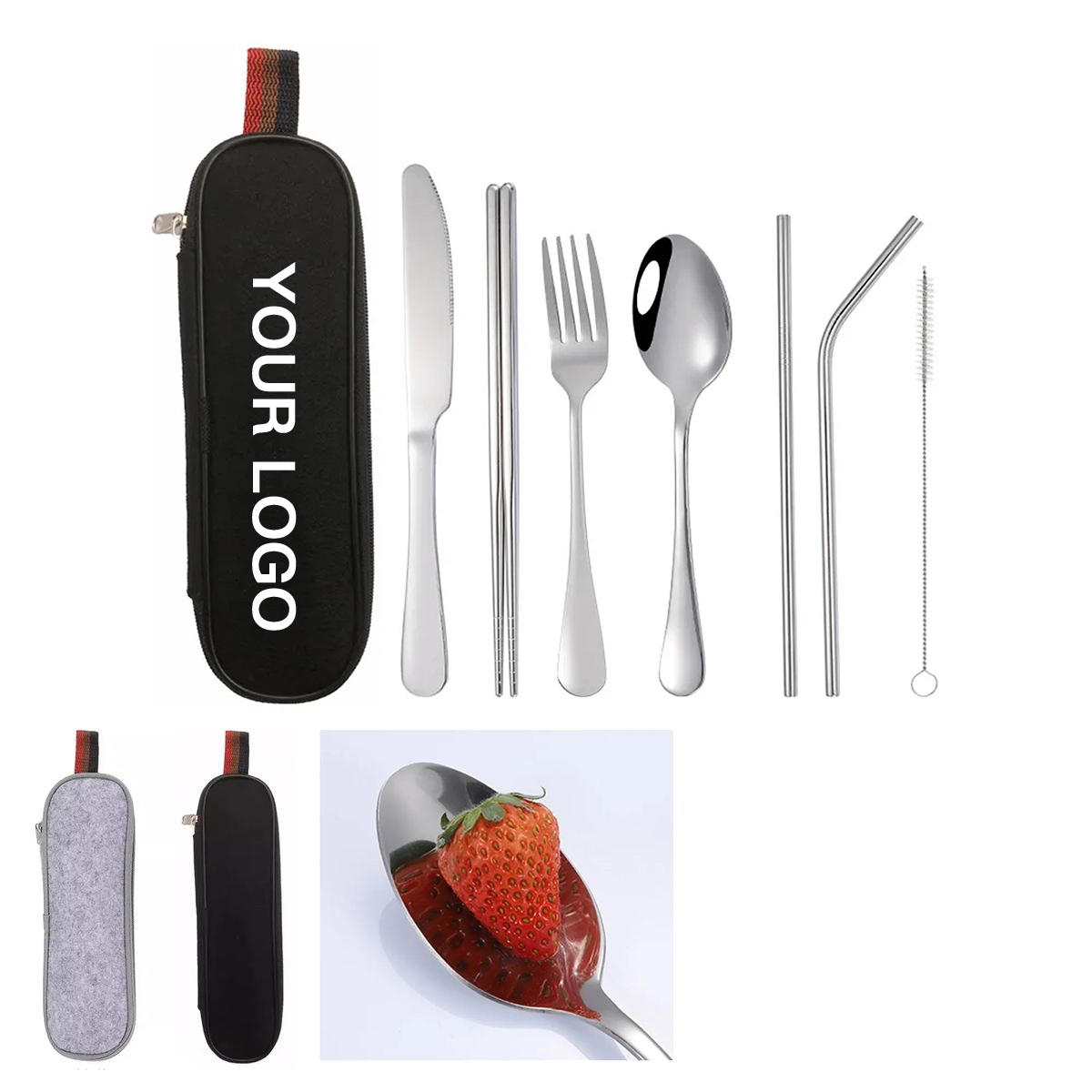 Reusable Cutlery Set with Chopsticks and Straw 2