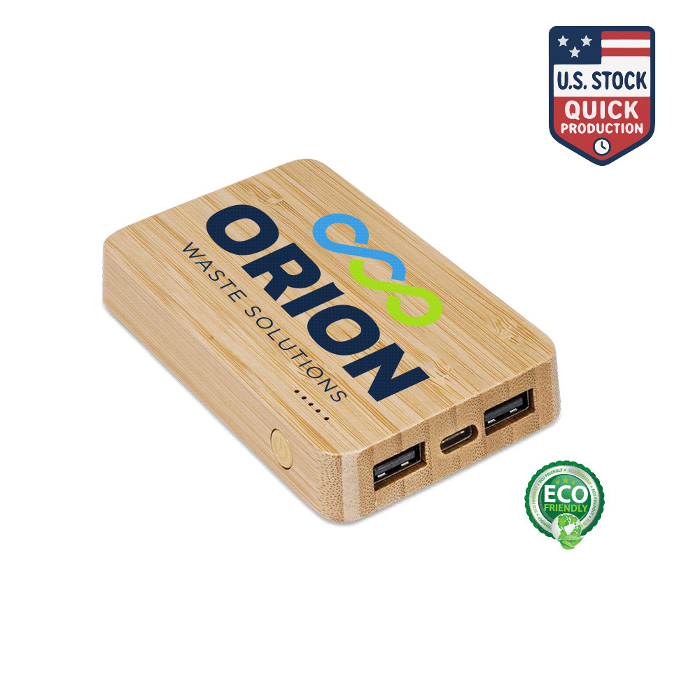 Green Bamboo Wireless Power Bank 5000mAh 6