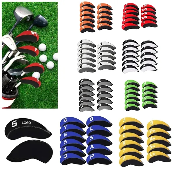 11-Piece Neoprene Golf Club Head Cover Set 14