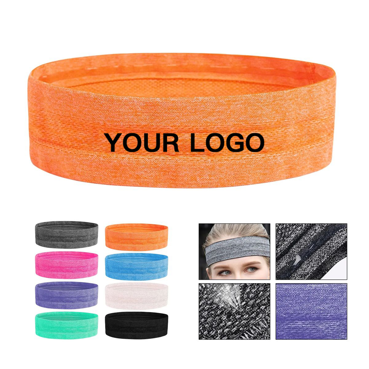 Polyester Spandex Athletic Headband for Training 6