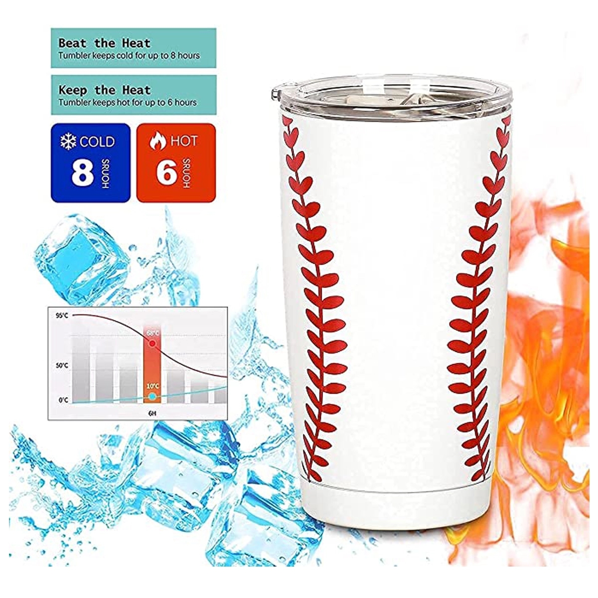 Football Print 20-30Oz Tumbler Ss Vacuum 7