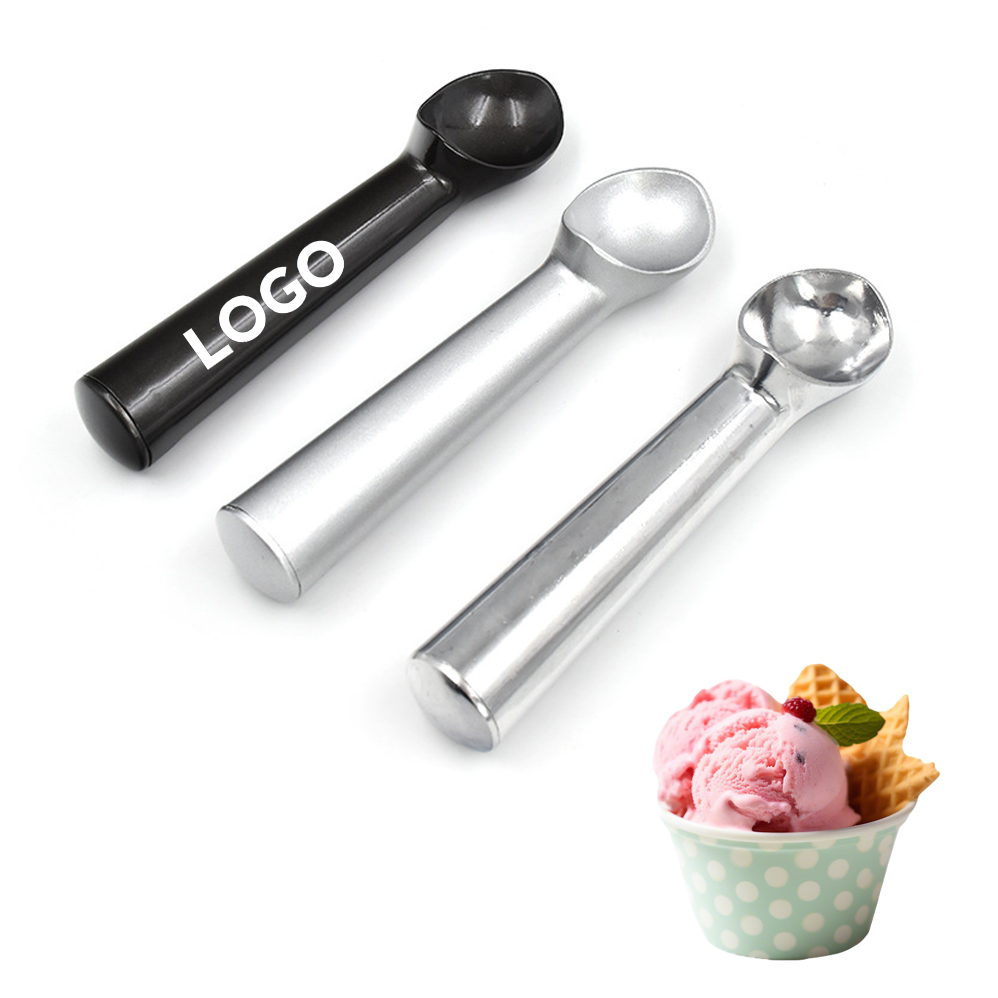 7" Aluminum Anti-Freeze Ice Cream Spoon 2