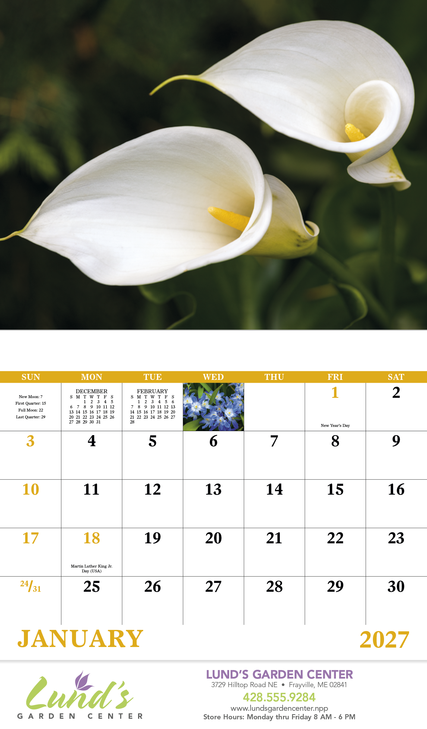Good Value™ Flowers - Stapled Calendar 52