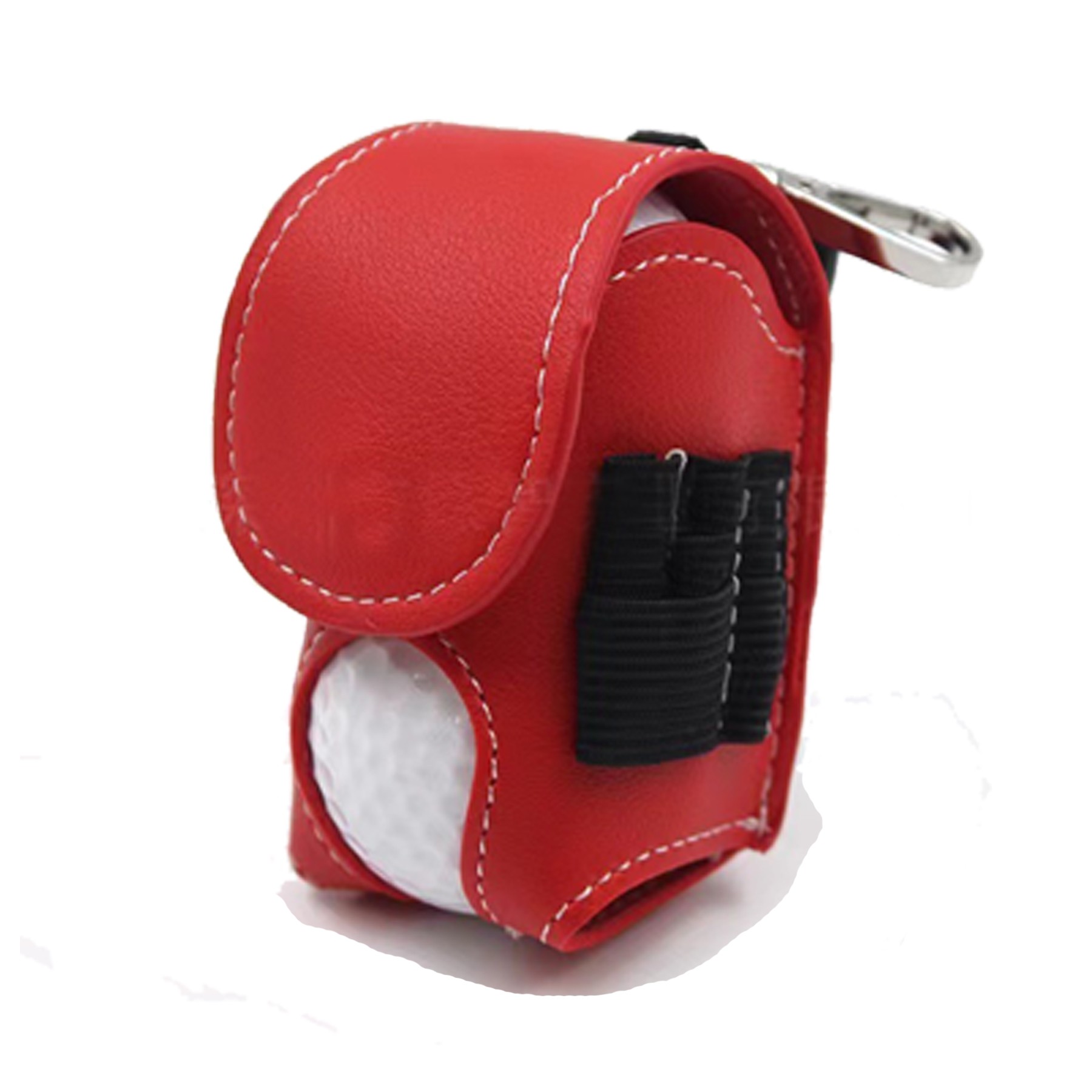 PU Leather Golf Ball Pouch Tee Holder Waist Bag 7
