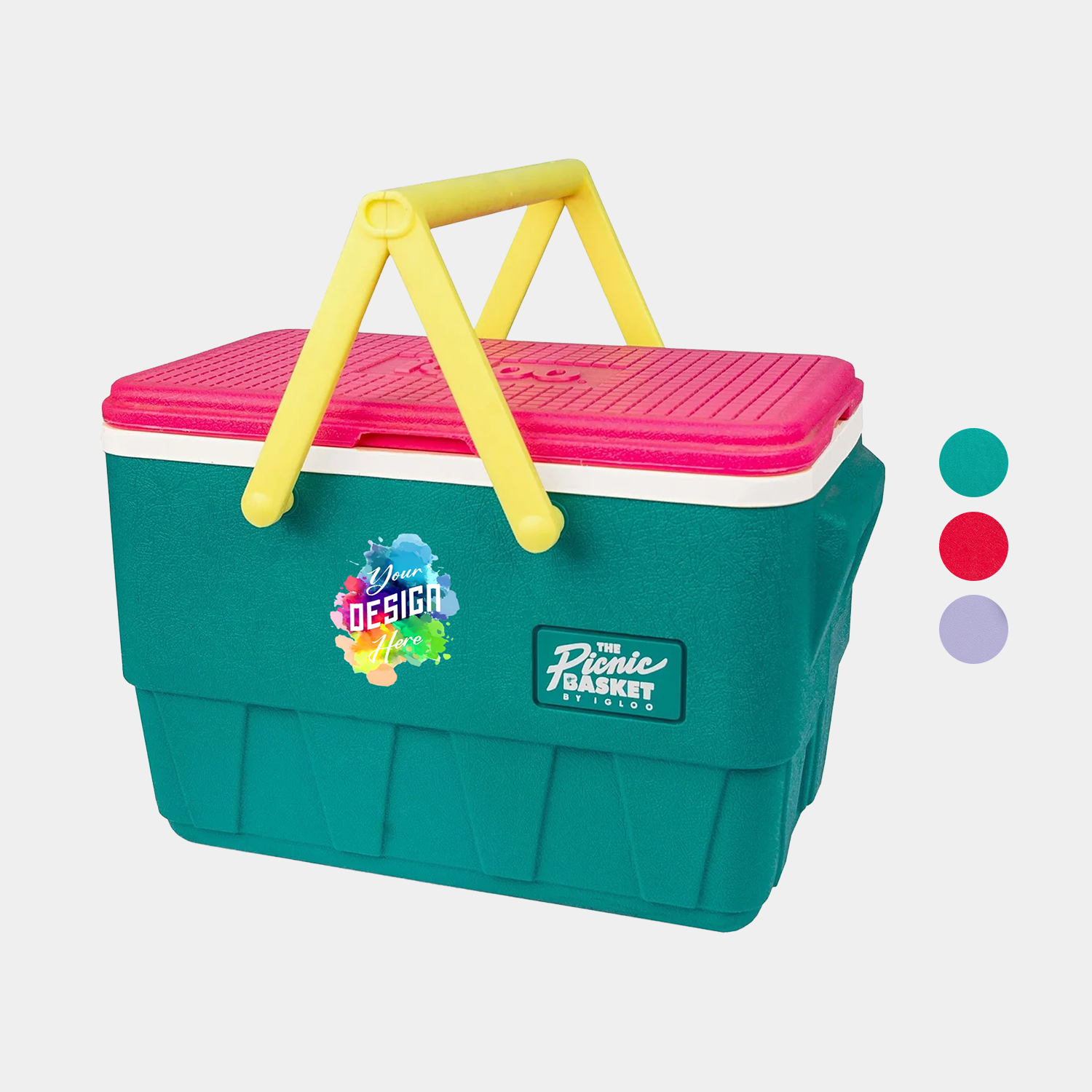 USA Made IGLOO Retro Vintage Picnic Basket 25 Qt Cooler 3