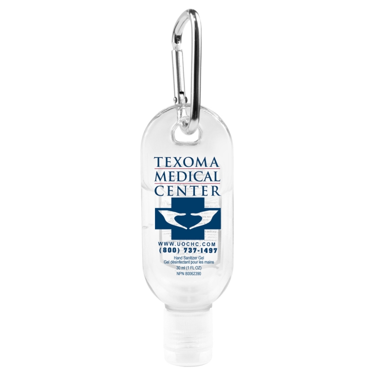 1.0 oz Hand Sanitizer Antibacterial Gel in Flip-Top Bottle with Carabiner 4