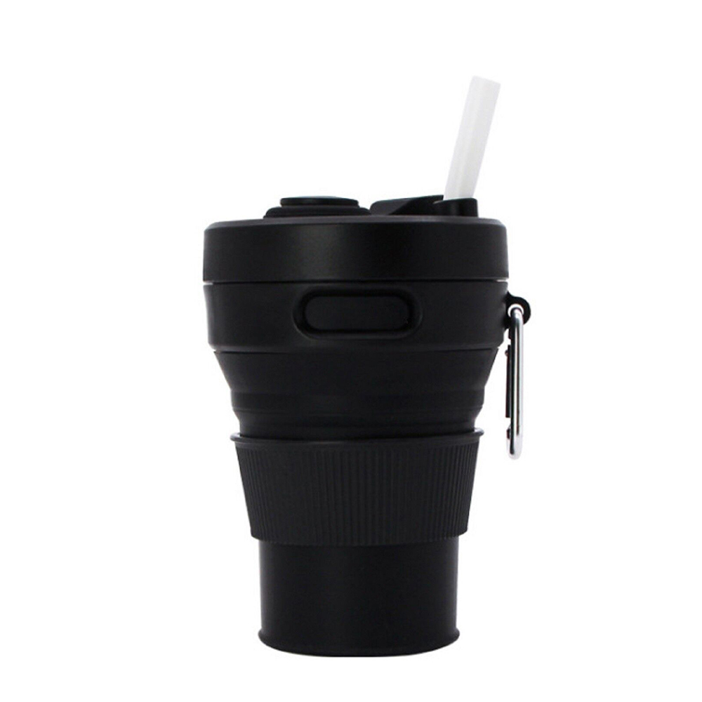 15 Oz. Portable Silicone Foldable Sippy Cup W/Drinking Straw 5