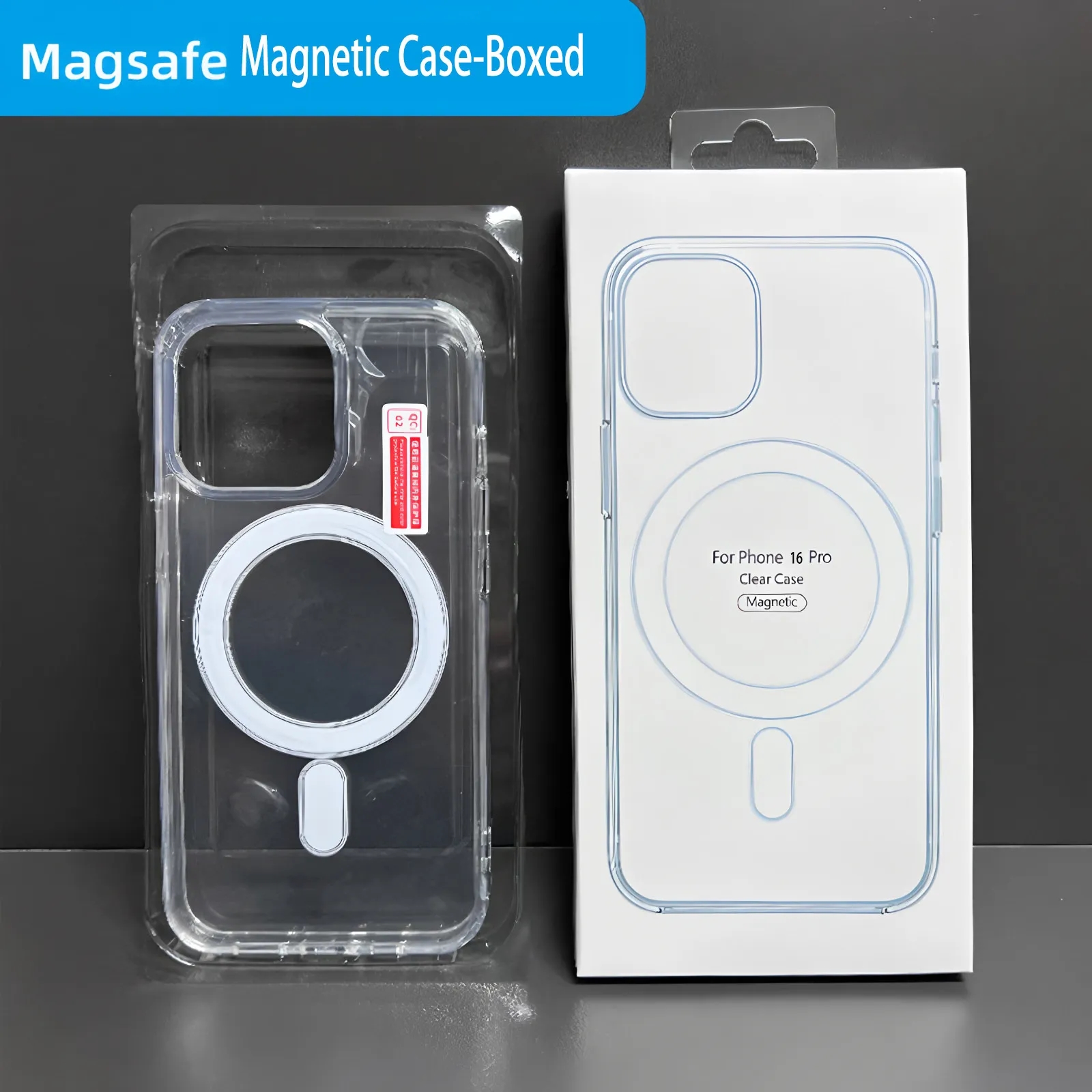 Clear iPhone 16 Pro Shockproof Case Bulk Order with Magnetic Charging 4
