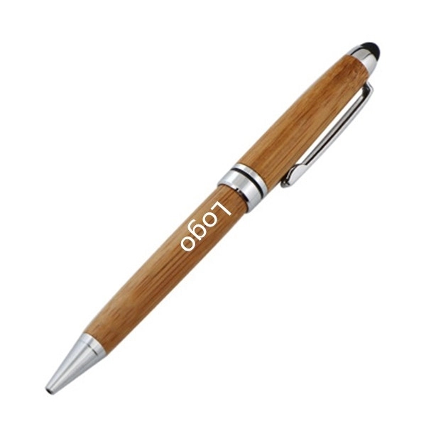 2-in-1 Bamboo Stylus Touchscreen Ballpoint Pen 1