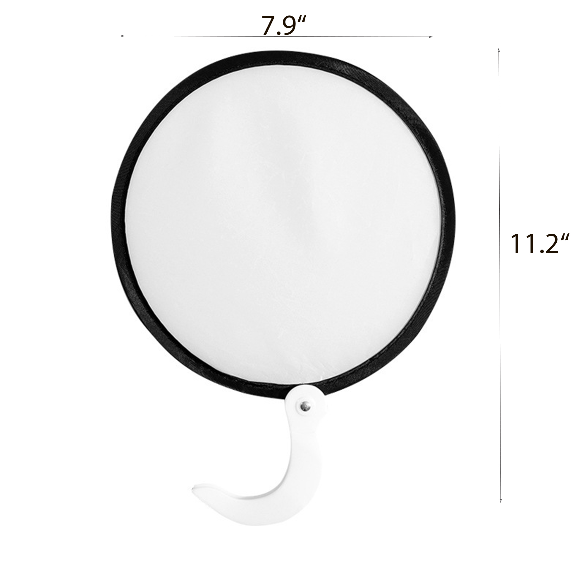 Folding Flyer Disc Round Hand Fan With Pouch 3