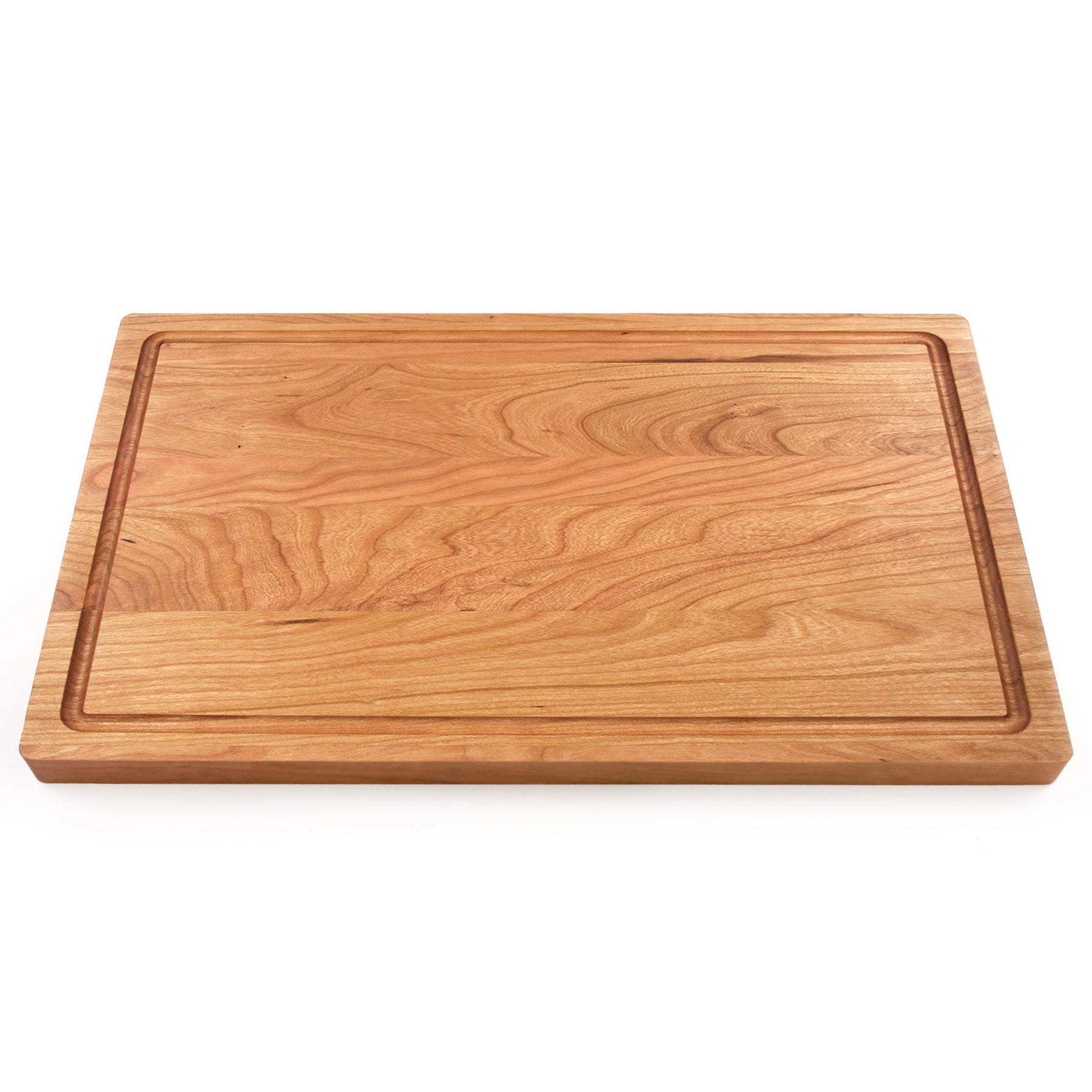 11" x 17" x 3/4" Cherry Cutting Board with Juice Groove 6