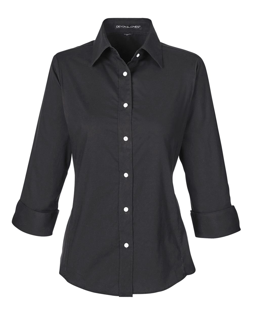 Women's Perfect Fit™ Three-Quarter Sleeve Stretch Poplin Dress Shirt - DP625W 29