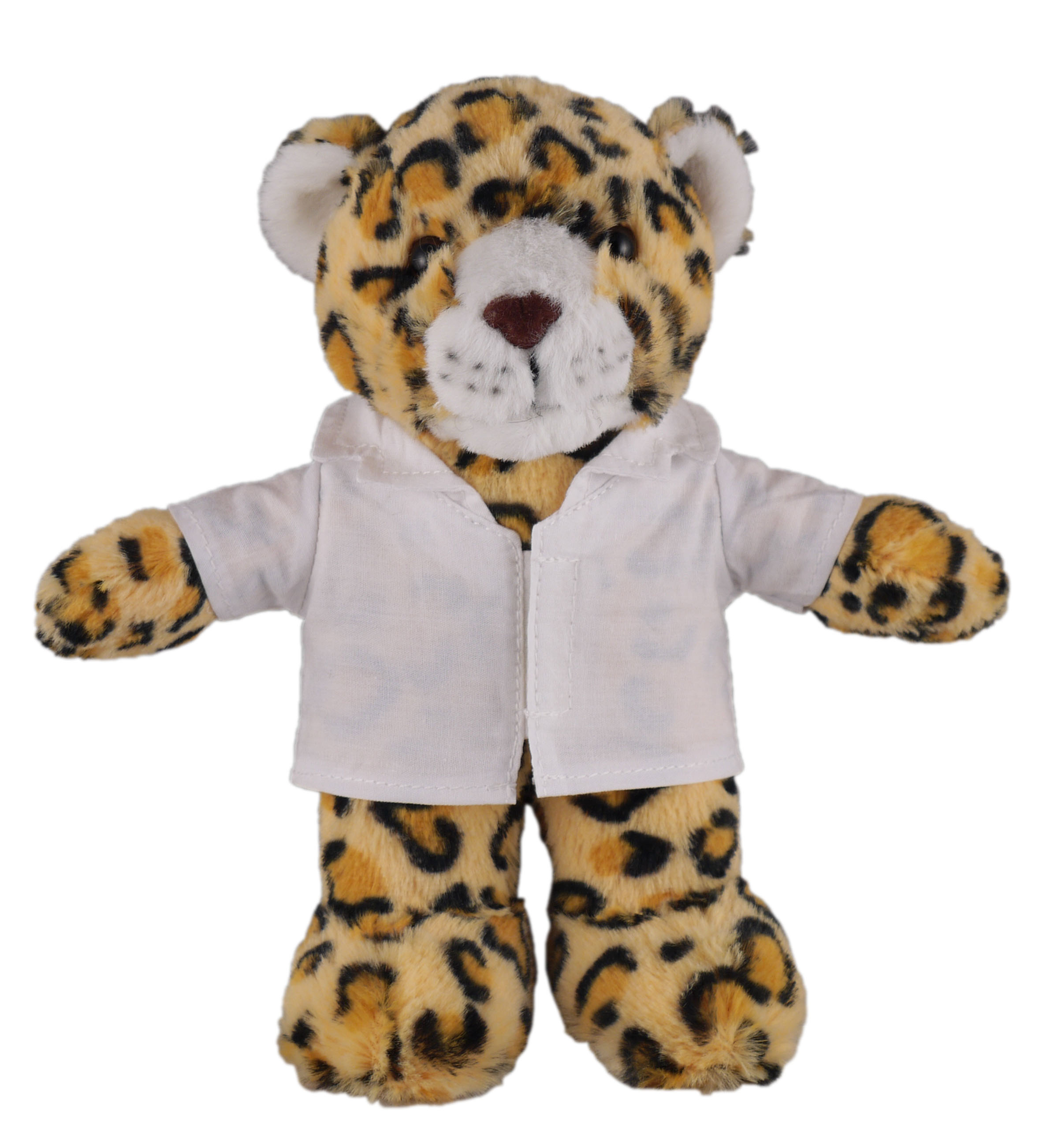 Soft Plush Stuffed Leopard in doctor's jacket.