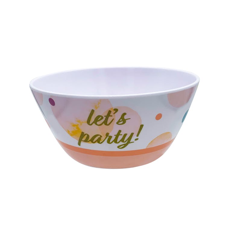 Melamine Bowls - "Let's Party" 5.87" 2