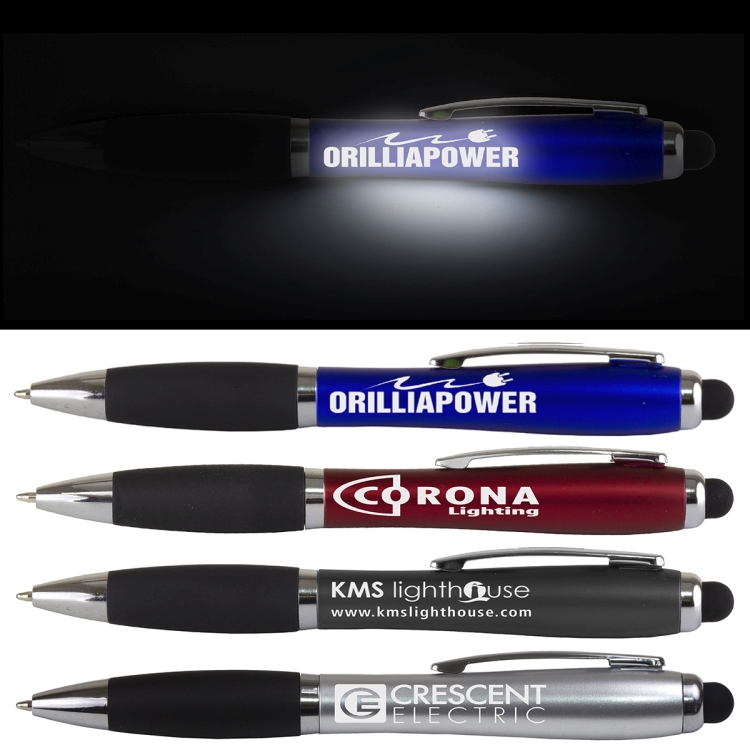 "The Cardiff" Laser Logo Light Up Stylus Pen 5