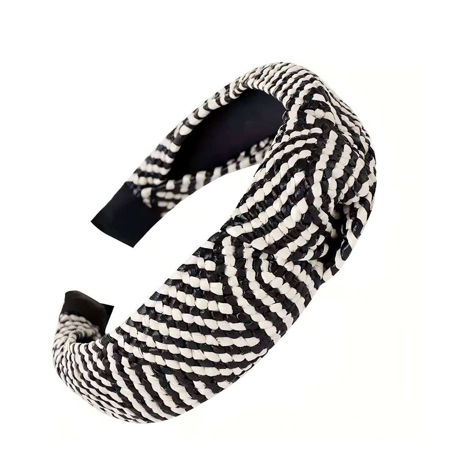 Wide Brim Straw Headband for Women – Elegant Knot Design 2
