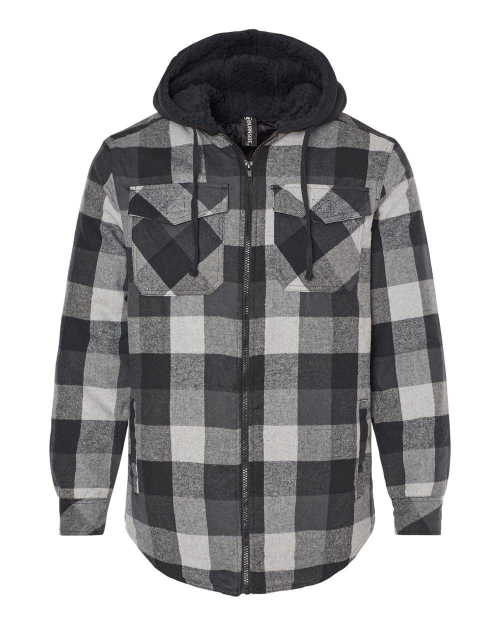 Quilted Flannel Hooded Jacket 8620