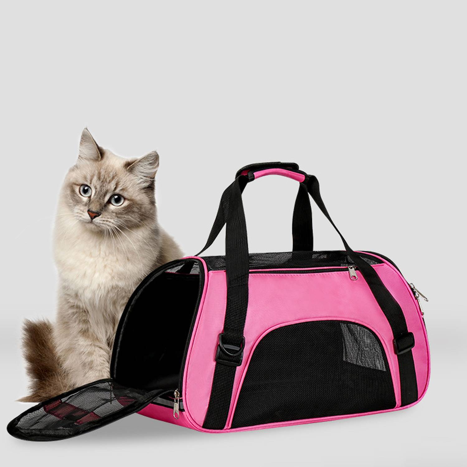 Pet Travel Carrier Bag w/ Adjustable Strap 4