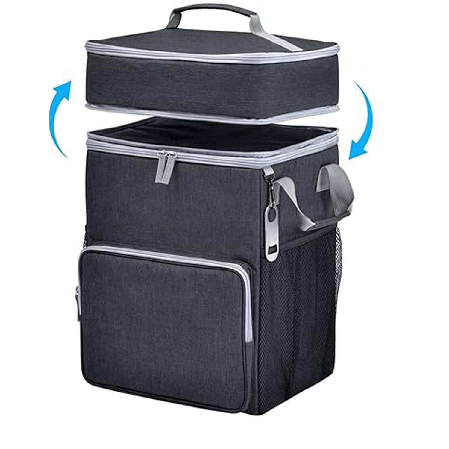 34L Insulated Leakproof Foldable Rolling Cooler Bag 2