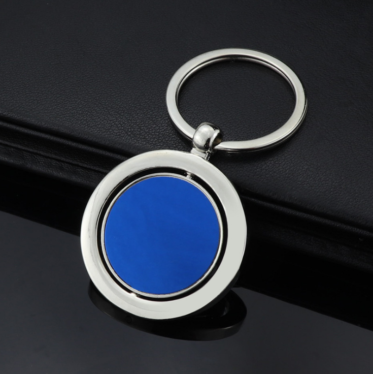 Auto Keychain Rotating Round Shape Key Ring 1