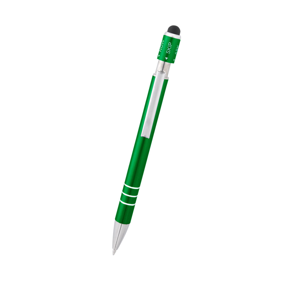 Recycled Aluminum Spin Game Top Pen With Stylus 28