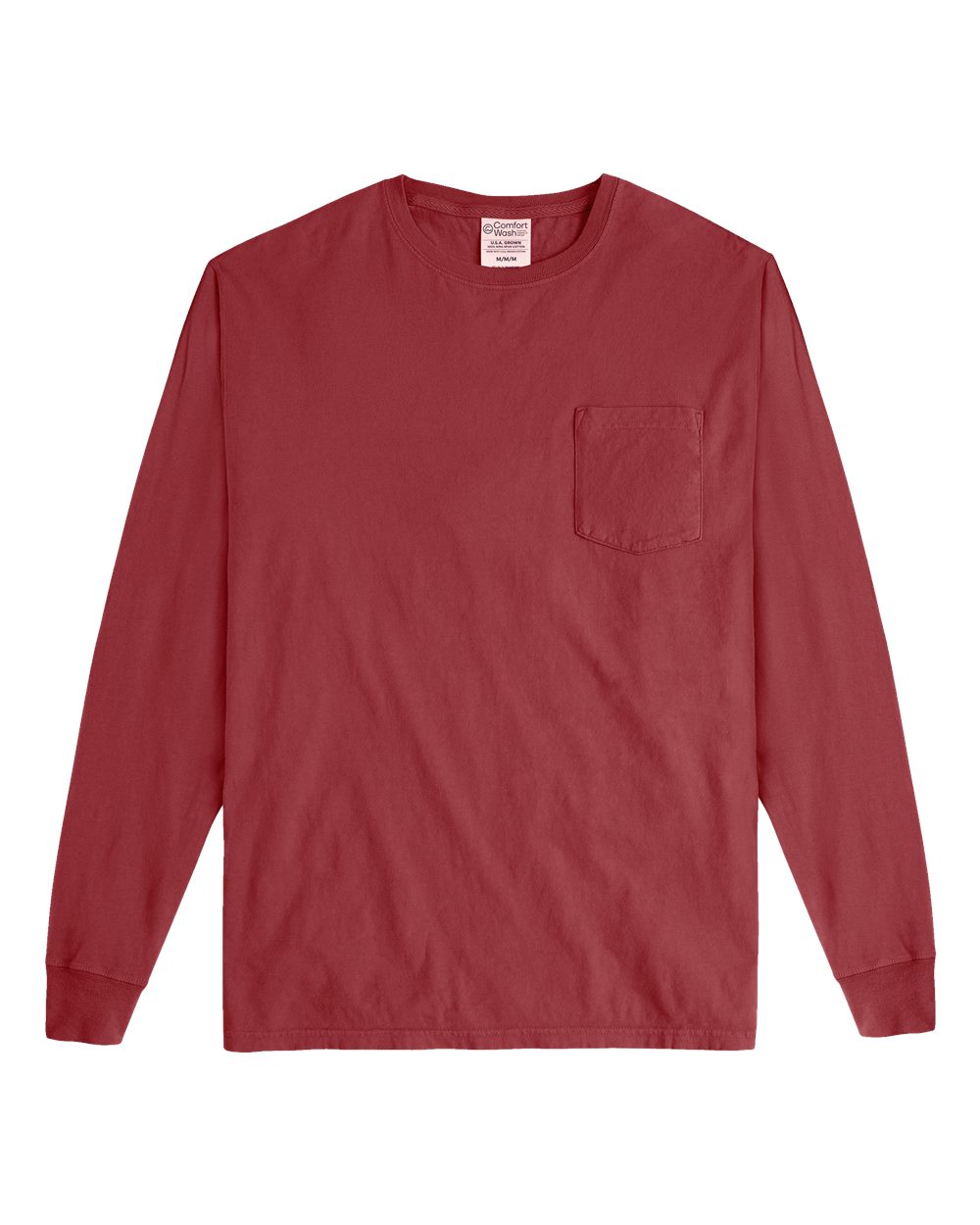 Unisex Garment-Dyed Long Sleeve T-Shirt With a Pocket - GDH250 52