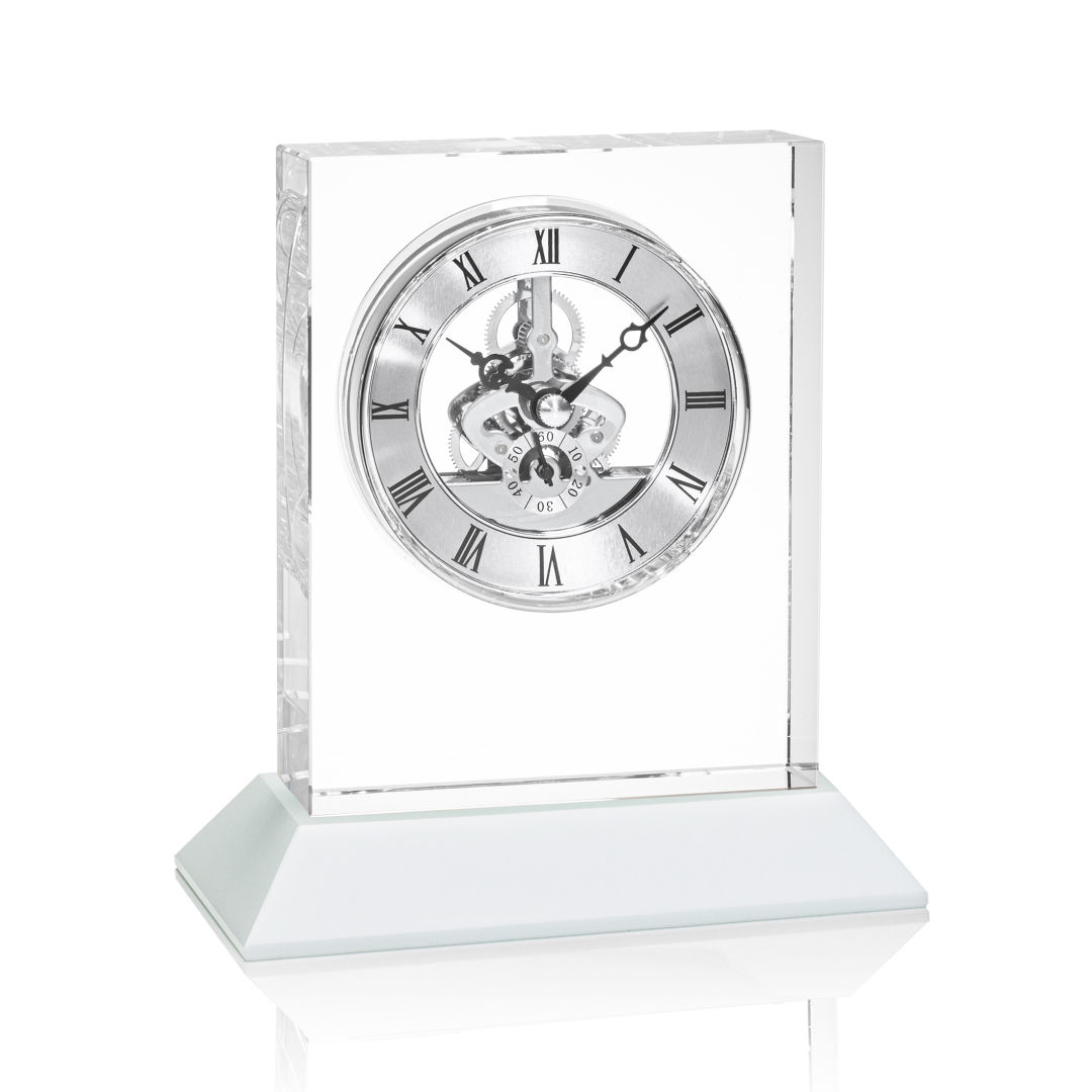 Ashland Clock on Base - Silver Dial 17