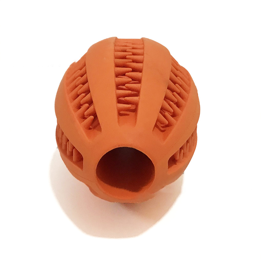 Football Shape Natural Rubber Dog Chew Toy 2
