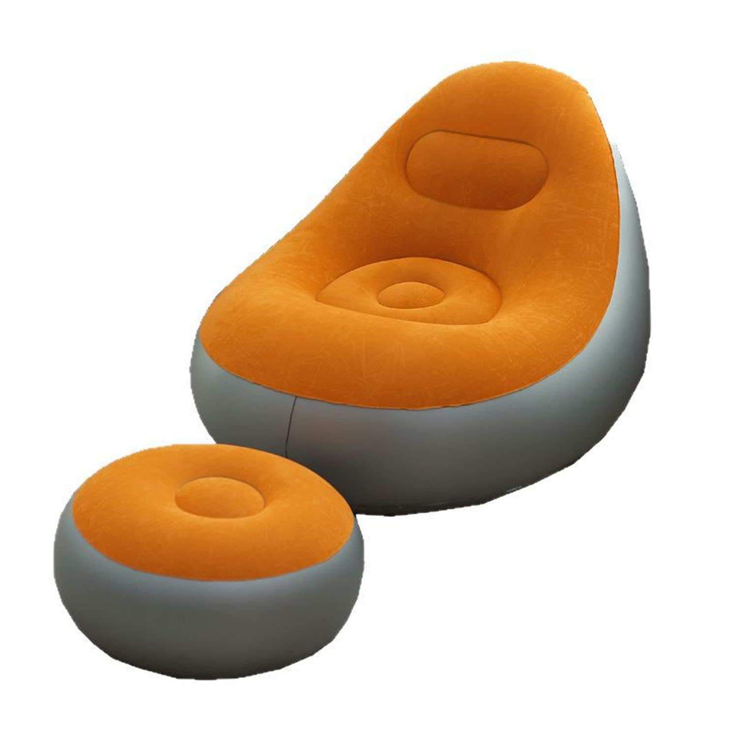 Foldable Inflatable Flocked PVC Sofa 3