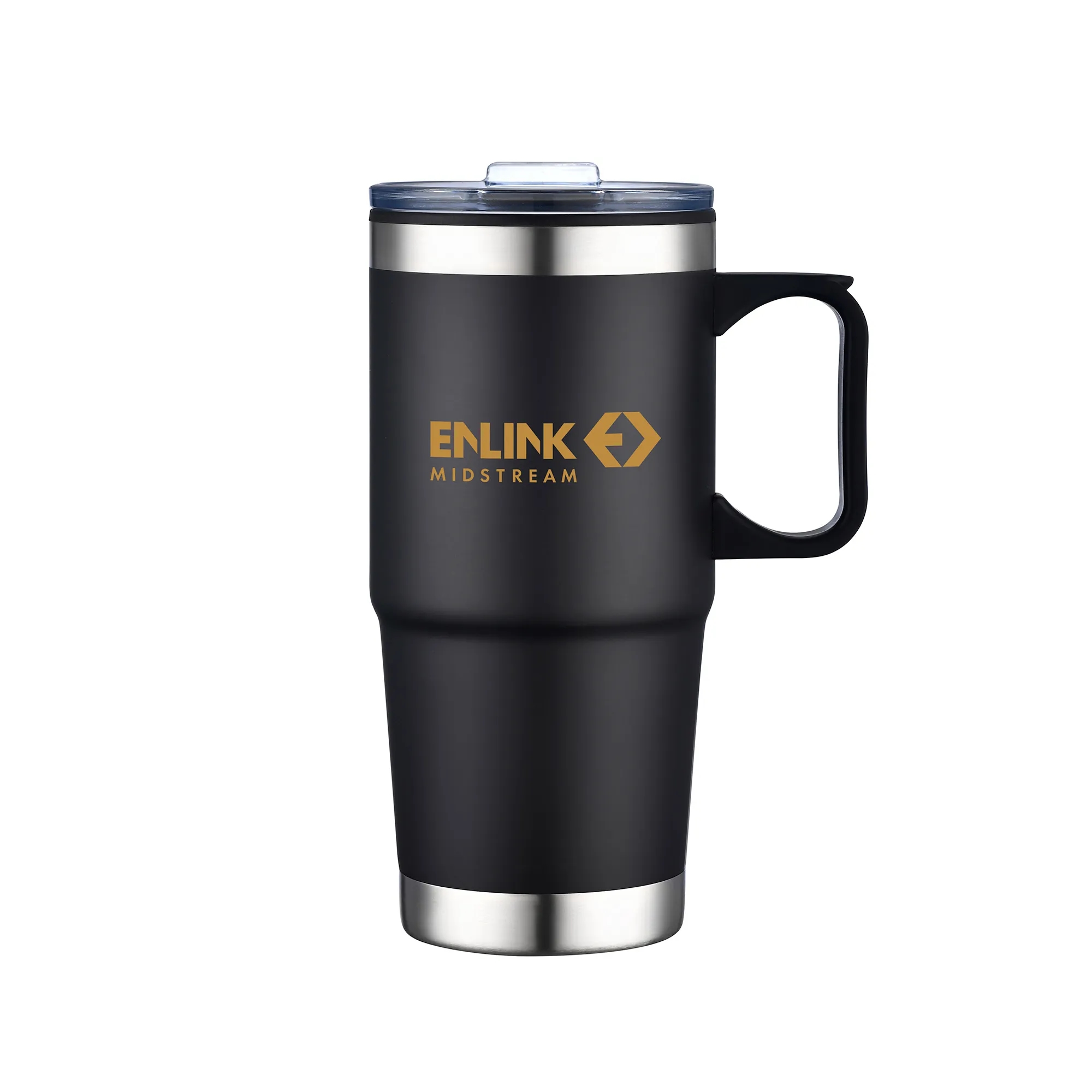 24oz Double Wall SS / PP Mug with Clear Closure Lid and Hand 11