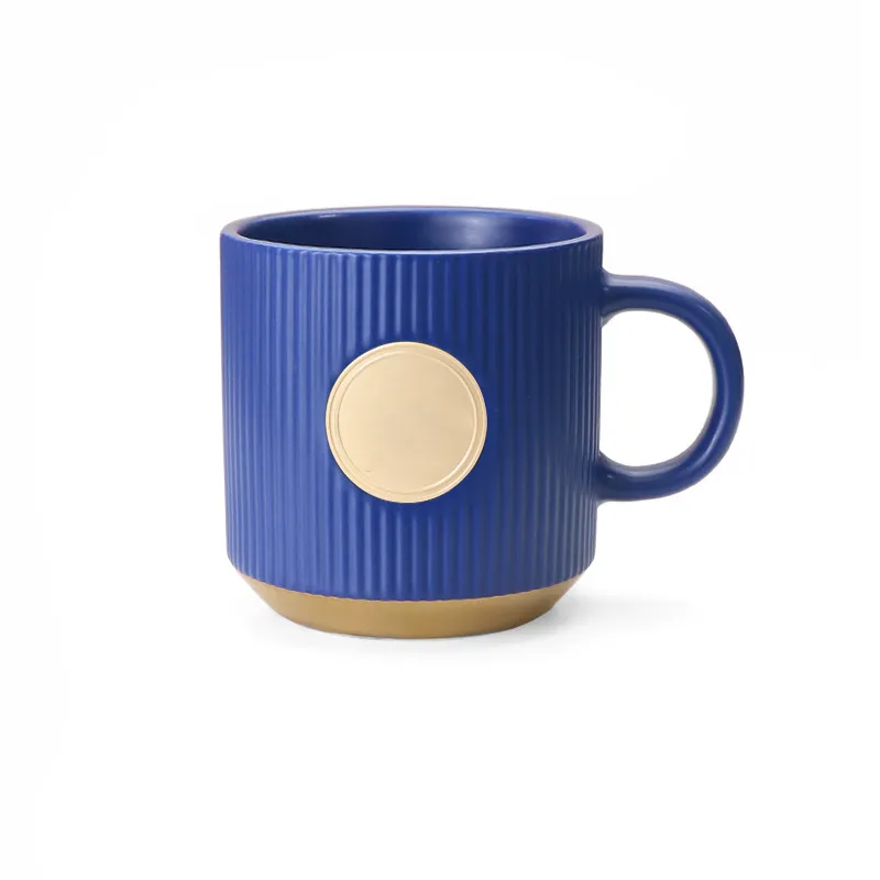 13 OZ Ceramic Striped Coffee Mug 7
