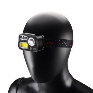 RGB Lights Sensitive Rechargeable Head Flashlight 24