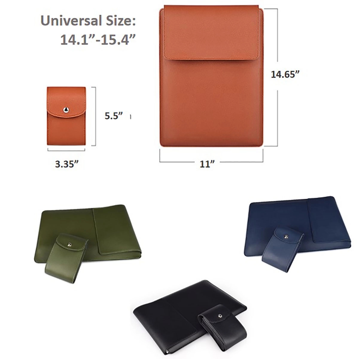 Laptop Sleeve Waterproof Leather Case 6