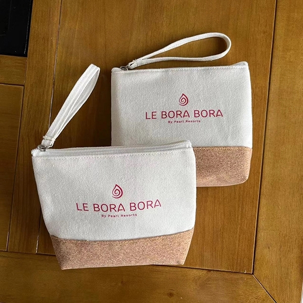 Eco-friendly Canvas Cork Cosmetic Bag 2