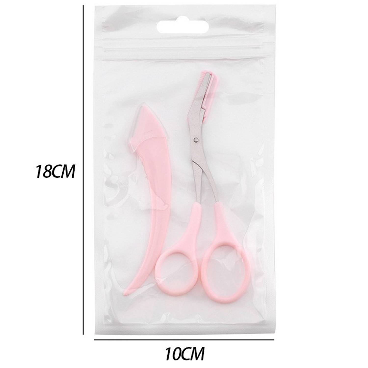 Eyebrow Trimmer Set Razor Scissors w/ Comb 2