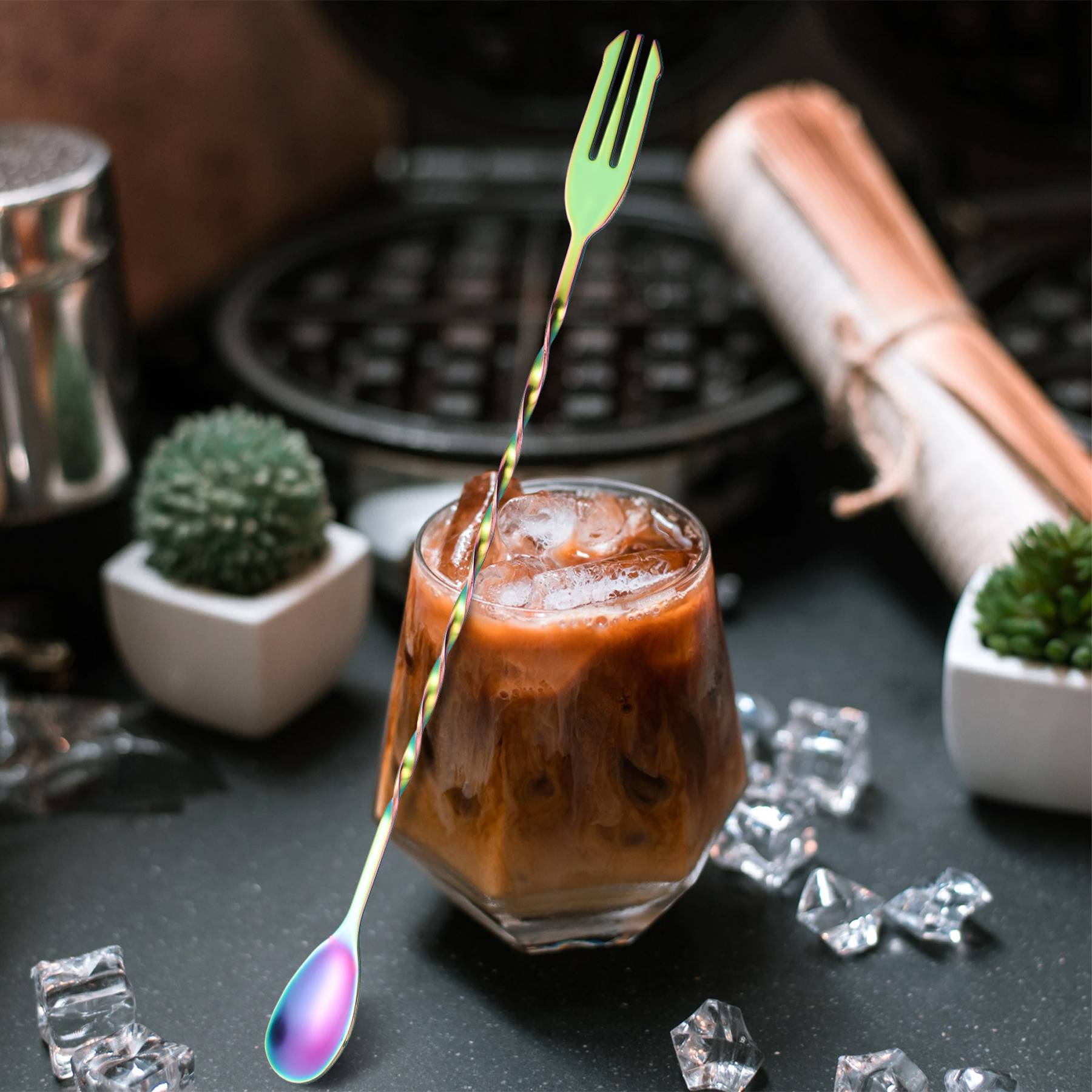 Double headed stirring spoon 8