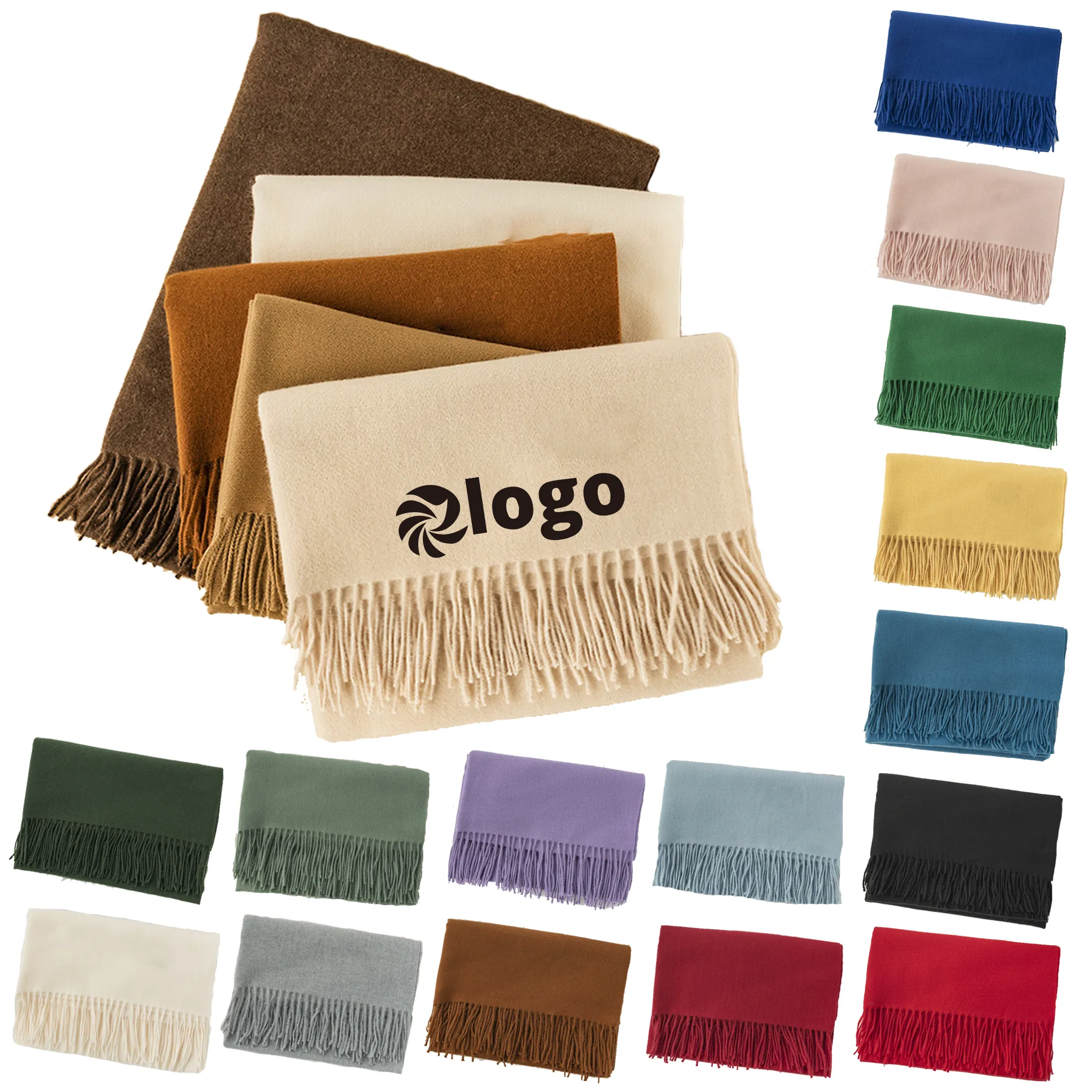 Luxurious Faux Cashmere Shawl Scarf