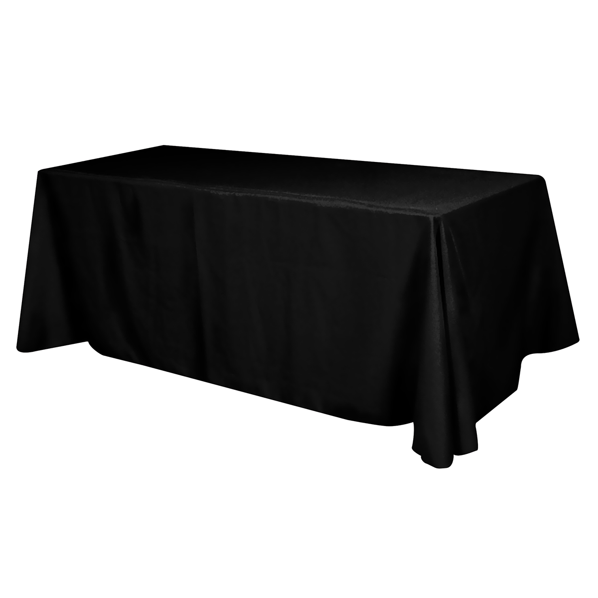 Flat Polyester 4-Sided Table Cover - fits 8' standard table 3