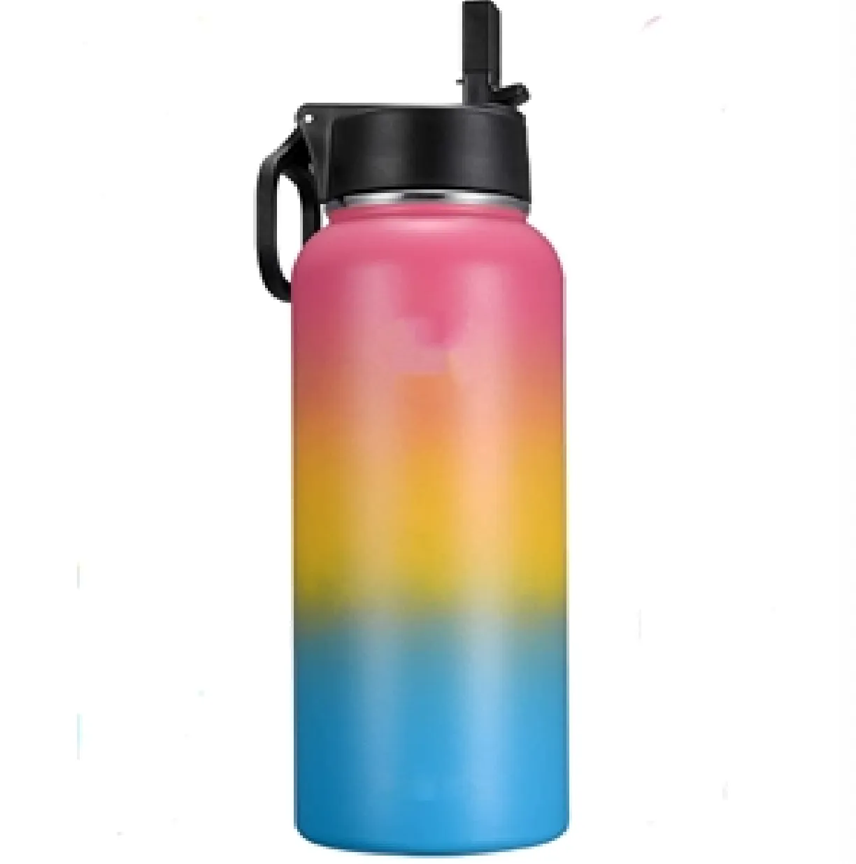 32 oz Water Bottle With New Wide Handle Straw Lid, custom water bottle with logo imprint 2