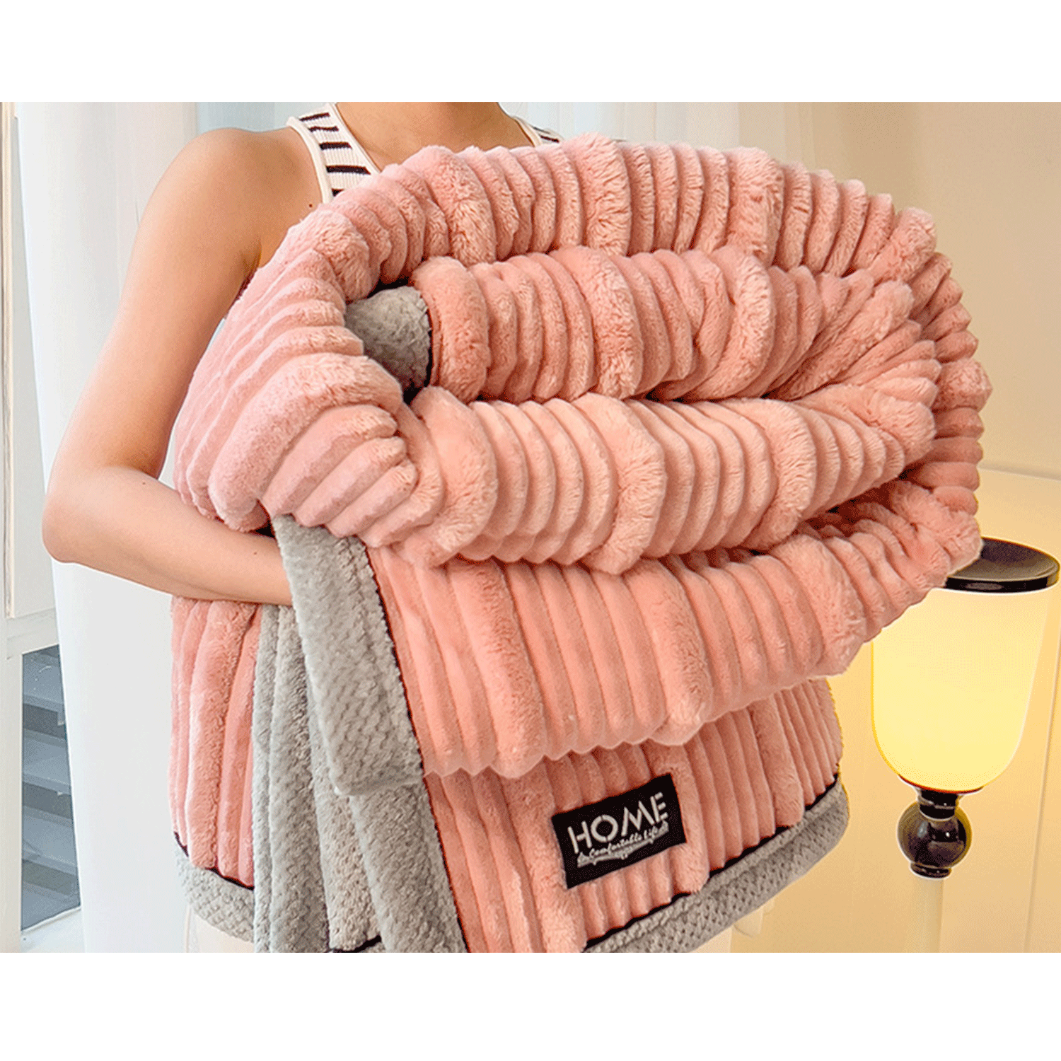 polyester solid color super soft Velvet Flannel blanket 4